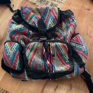 Guatemalan woven backpack